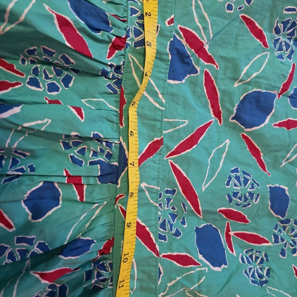 J. Crew Teal and Red Patterned Dress - Picture 3 of 7